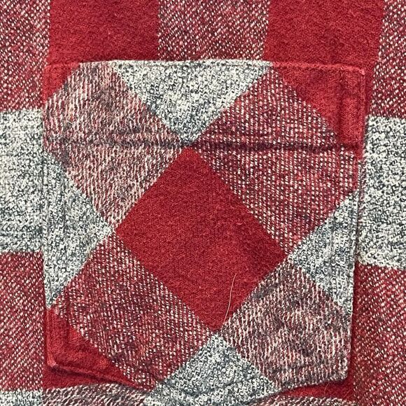 FLAG & ANTHEM Shirt Men’s 2XL Red Gray Checkered Harrells Flannel Long Sleeve - Picture 6 of 15